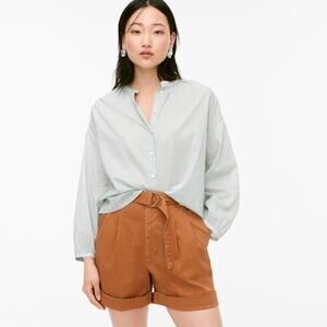 J.Crew Pleated High-Rise 4" D-Ring Shorts Warm Sepia size  4